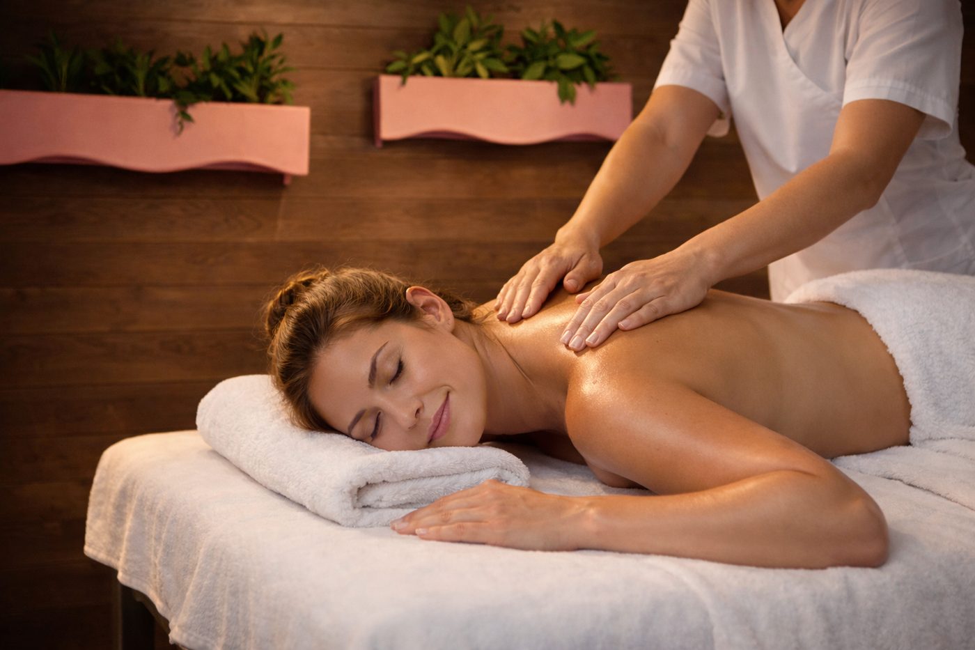 Therapeutic massage session at Flux